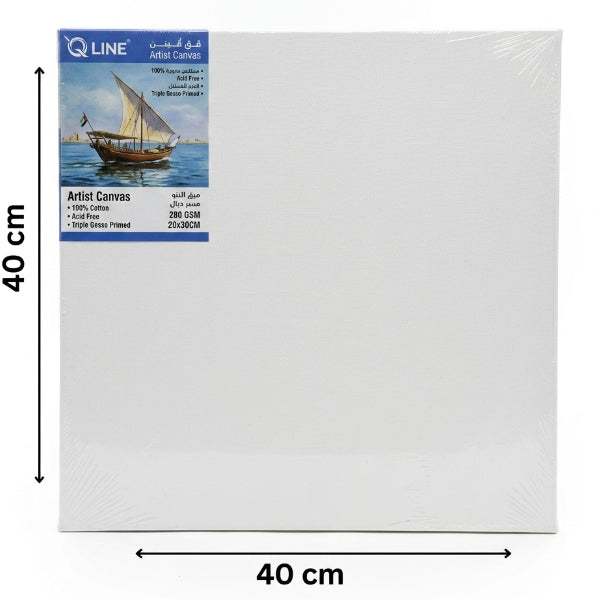 Qline Artist Canvas Board - 40X40 Cm