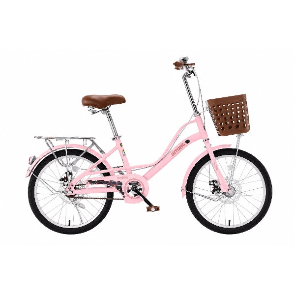 20-Inch Girls Classic City Bicycle With Basket-Pink