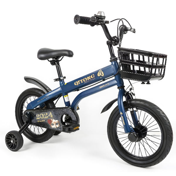 Qitong 18-Inch Children’S Bicycle With Front Basket-Blue