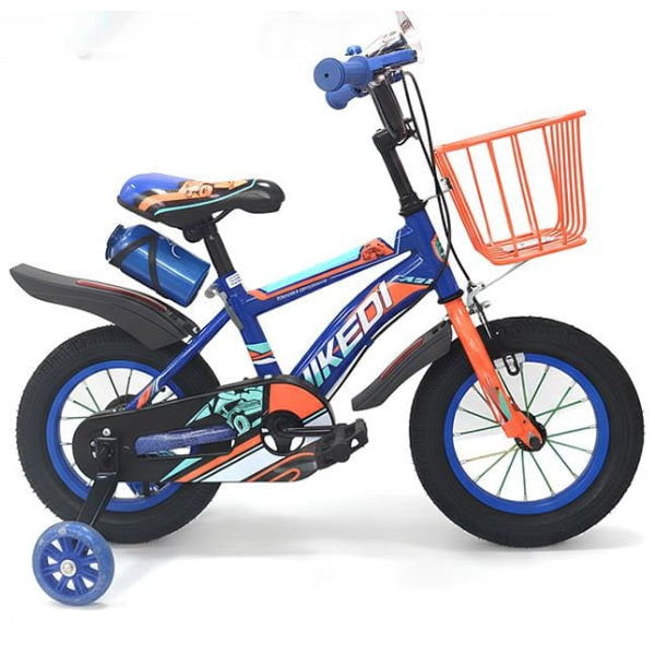 12-Inch Kids Bicycle With Training Wheels & Front Basket -Blue