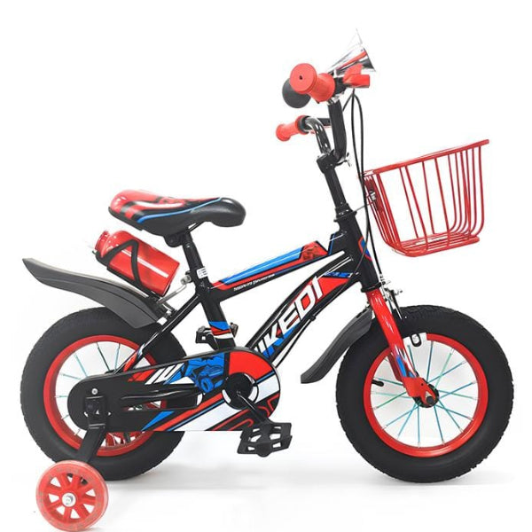 16-Inch Kids Bicycle With Training Wheels & Front Basket -Red