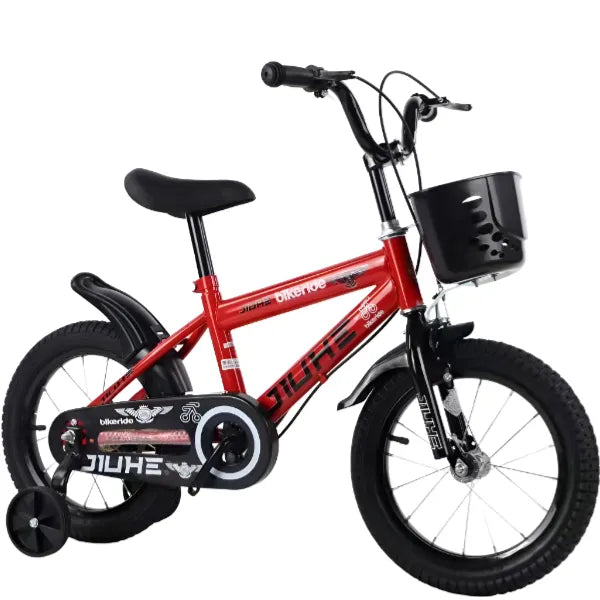 Kids Bicycle with Training Wheels & Front Basket 16 Inch – Red -(CYWD40)