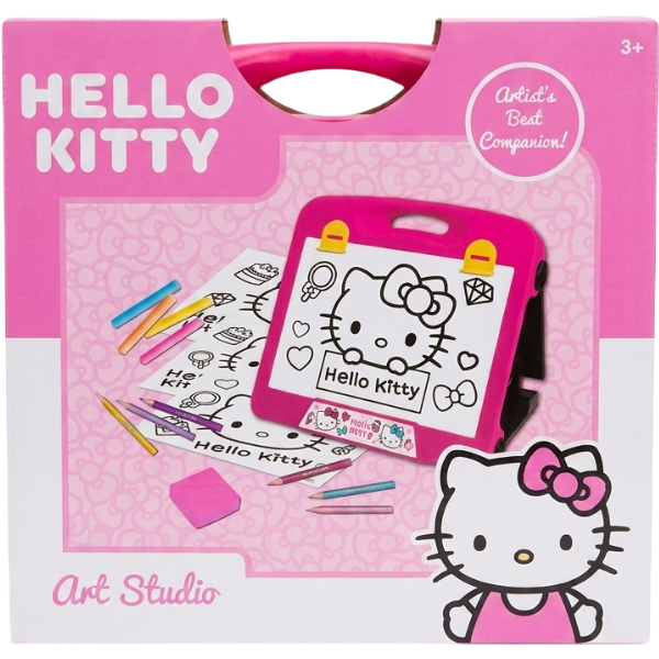 Hello Kitty Travel Art Easel With Chalkboard, Coloring Pages & Art Supplies, Age 3+