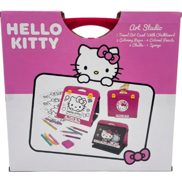 Hello Kitty Travel Art Easel With Chalkboard, Coloring Pages & Art Supplies, Age 3+ alternate