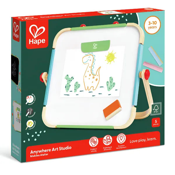 Hape Anywhere Art Studio – Double-Sided Creative Board for Kids