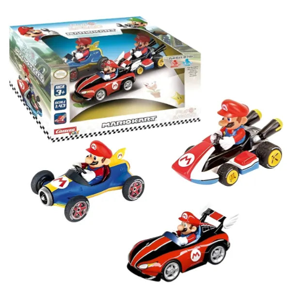 Carrera Nintendo Pull N Speed Mario Collection Kart Racing Car Pack Of 3