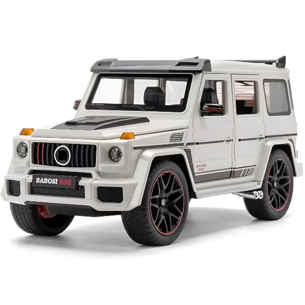 Mercedes Amg G63 G-Wagon 1:18 Die-Cast Metal Car With Lights & Sound-White