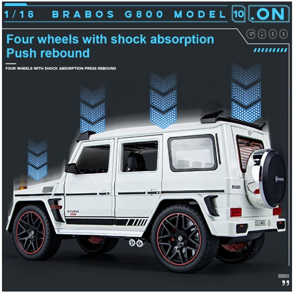 Mercedes Amg G63 G-Wagon 1:18 Die-Cast Metal Car With Lights & Sound-White alternate