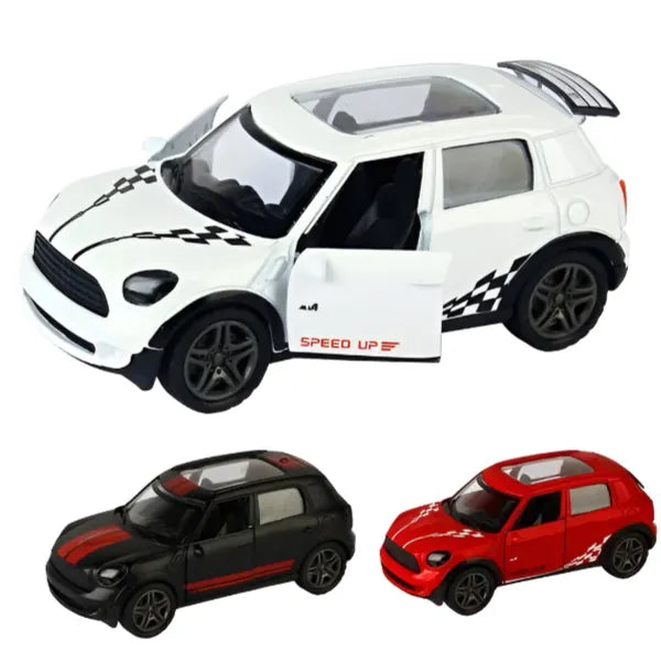 Die-Cast 1:36 Mini Cooper  Pull Back Toy Car-Assorted Colors-1 pcs Set  (DCGB62)