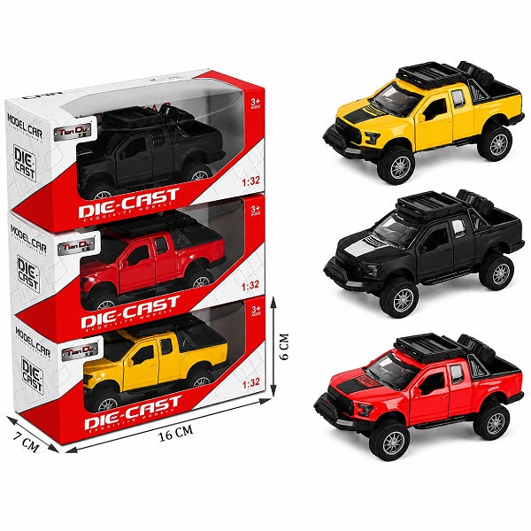 Die-Cast 1:32 Scale Raptor Pickup Alloy Truck Model Car Assorted 1 Pieces Set