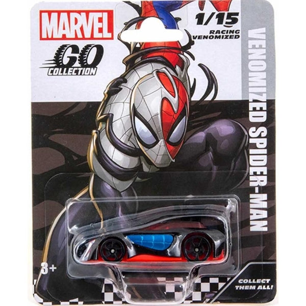 Marvel Go Racing Venomized Spider-Man Die-Cast Vehicle –  1:64 Scale,