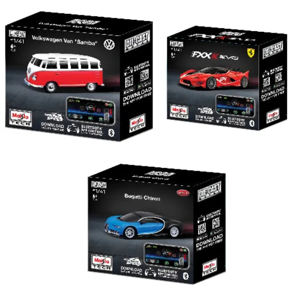 Maisto 1/41 Tech R/C Diecast Mini Metal Car with Bluetooth App Control – (Assorted, Single Car Pack) alternate
