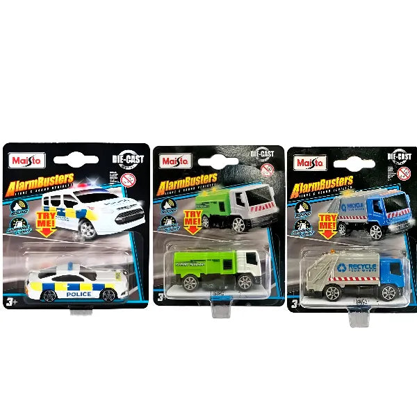 Maisto Alarm Buster – Die-Cast Vehicle with Siren (Assorted, Single Car Pack)