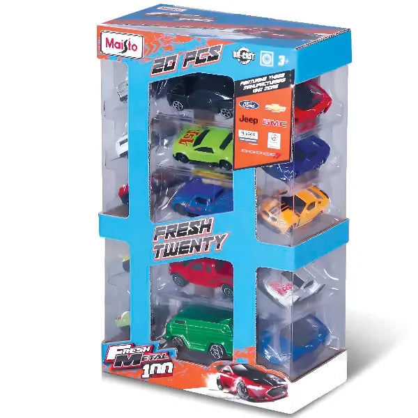 Maisto Adventure Force 3" Die-Cast Vehicles – 20-Pack for Kids