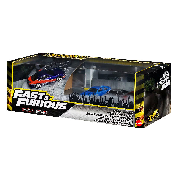 Hot Wheels Premium Fast & Furious Tokyo Drift Collector Set With 5 Die-Cast Cars, 1:64 Scale Movie-Inspired Vehicles & Display Box