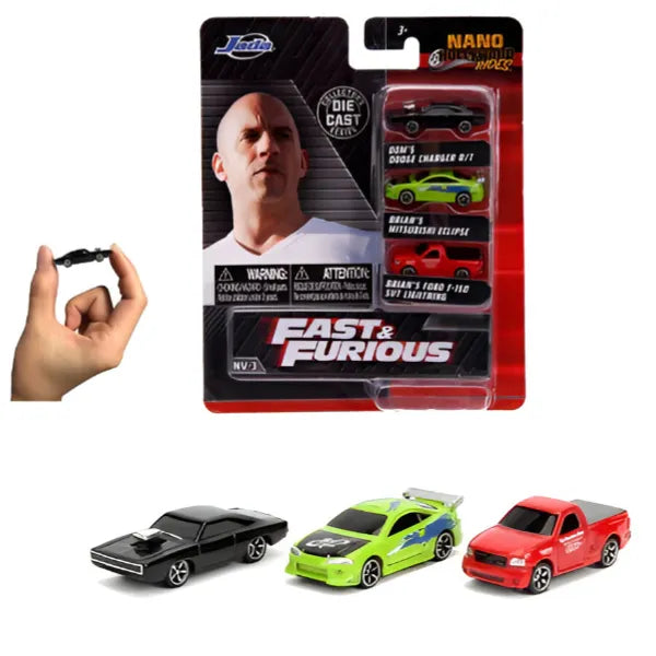 Jada Fast & Furious Die Cast Car Pack Of 3 Pieces