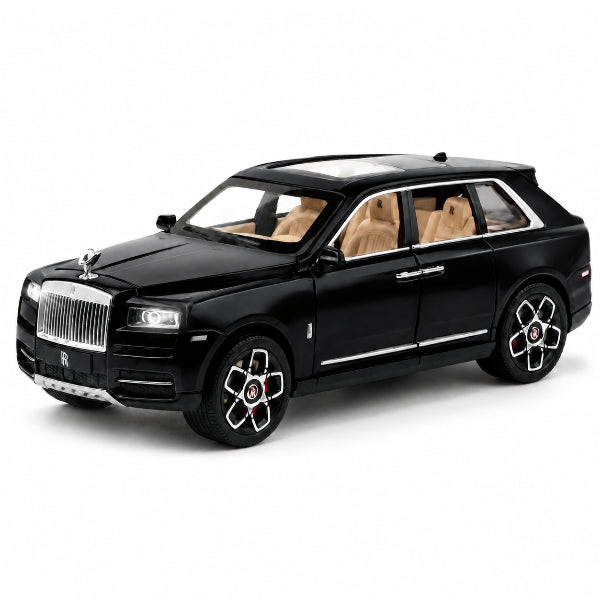 Rolls-Royce Cullinan 1:24 Luxury Die-Cast Toy Car With Light, Sound & Smoke-Black