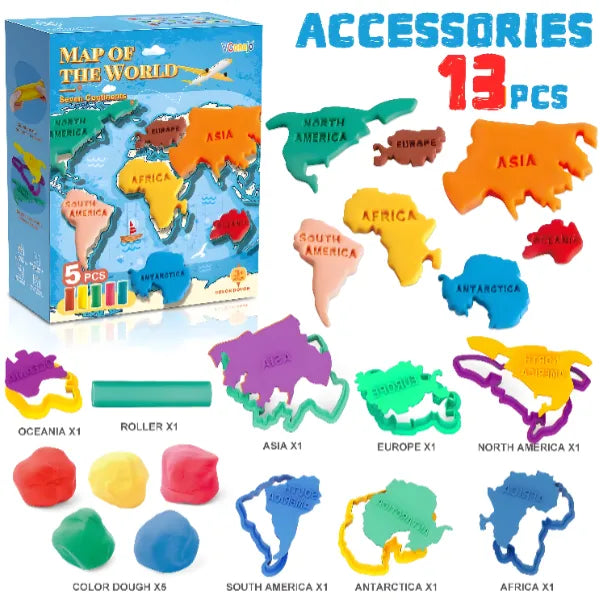 Map Of The World Color Dough Sets