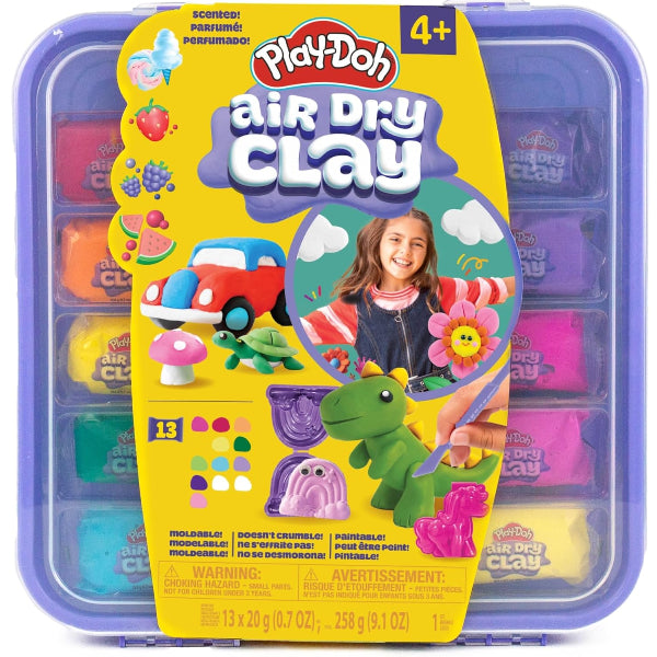 Play-Doh Air-Dry Clay Case – Scented Variety Pack With 13 Colors For Kids Creative Play