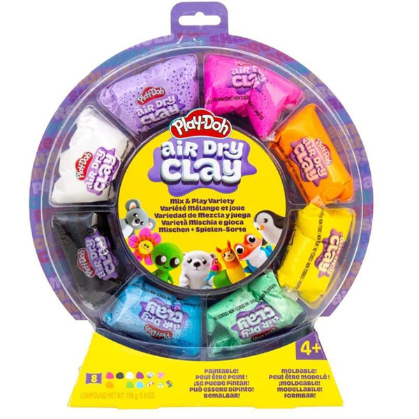 Play-Doh Air-Dry Clay Mix & Play Variety Wheel – 8 Colors