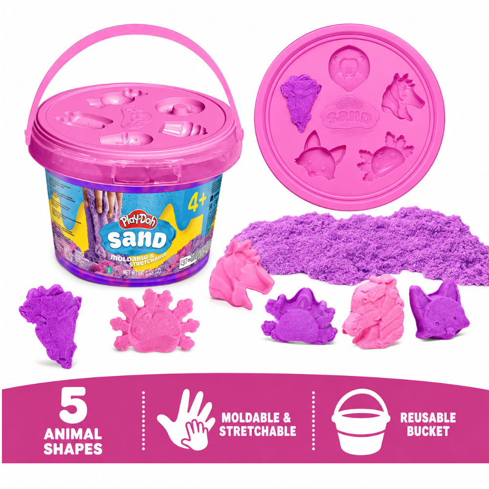 Play-Doh Sand Duo Bucket – Pink & Purple, 680 G