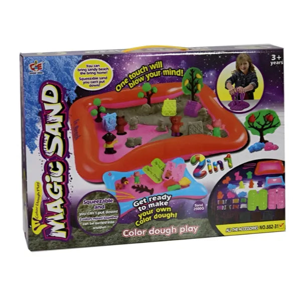 2 In 1 Magic Sand With Color Dough Play For Kids-2.5 kg