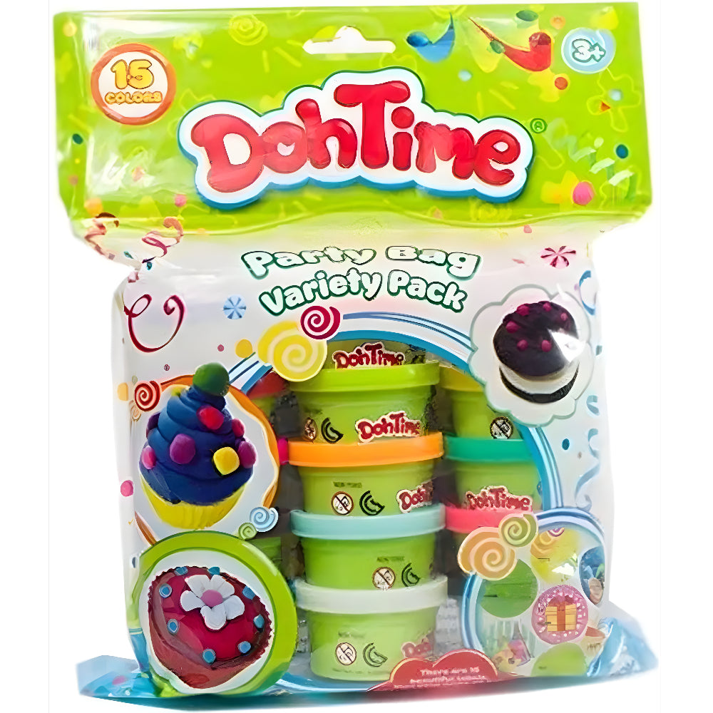 Dohtime Party Bag 15 Pieces 1 Oz Modeling Compound Set