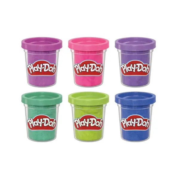 Play-Doh 6 Pack Sparkle Collection Arts and Crafts Dough Can Set alternate