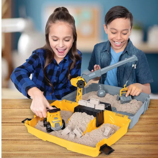 Kinetic Sand Constriction Site Folding Sandbox Playset With Vehicle For Kids- 2lbs alternate