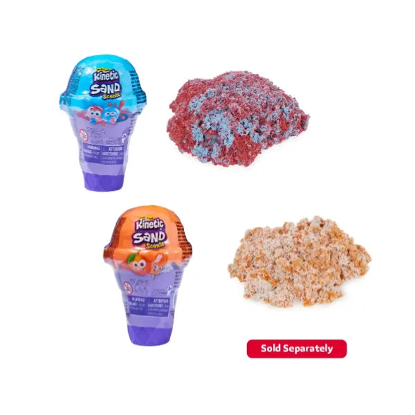 Kinetic Sand Ice Cream Container Play Set For Kids-Assorted Colors