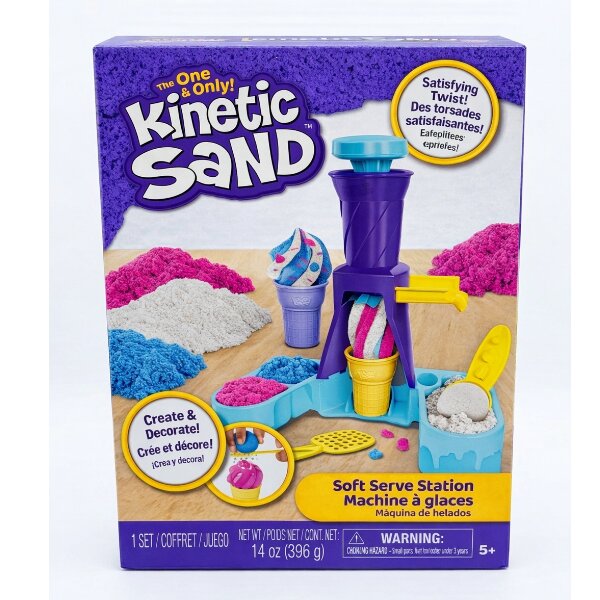 Kinetic Sand Ice Cream Set – 400G Magic Moldable Sand With Cones & Tools