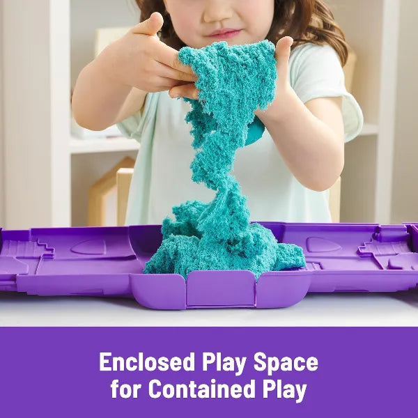 Kinetic Sand Castle Case with Teal Play Sand – Storage & Play Set alternate