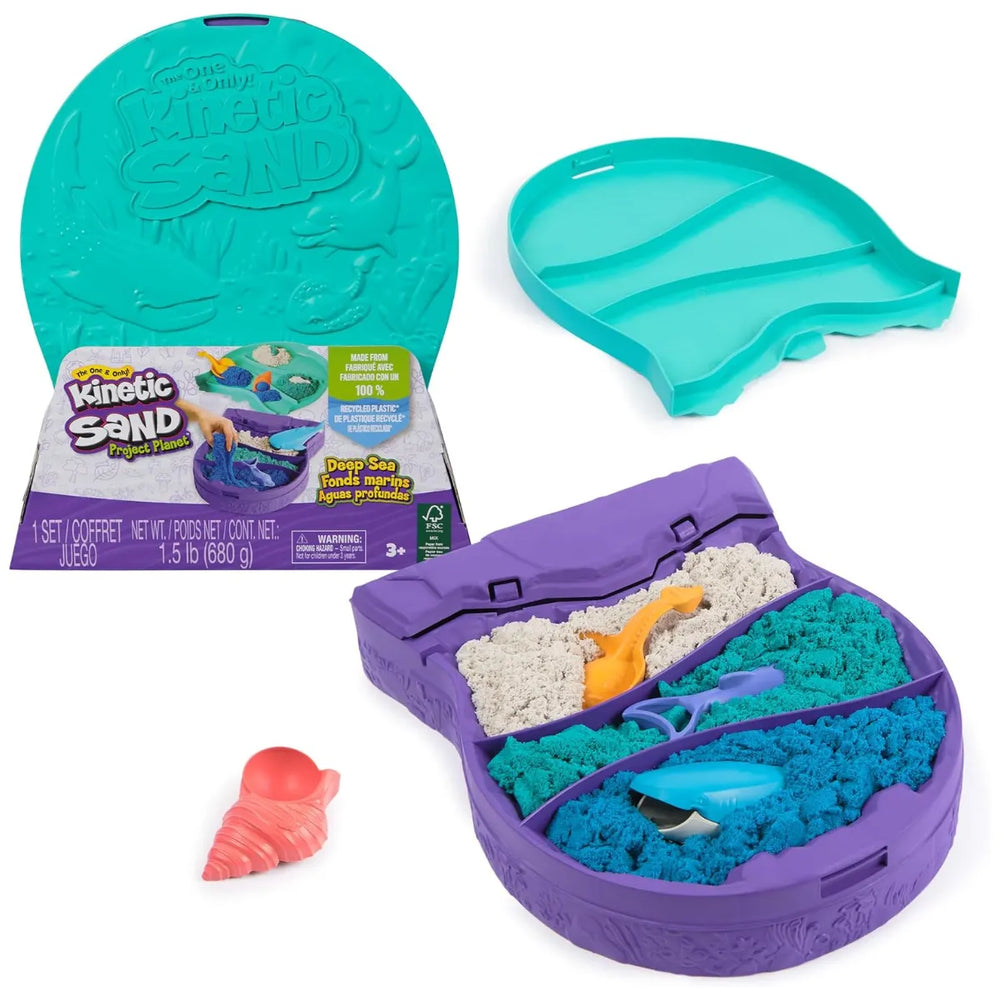 Kinetic Sand Project Planet Deep Sea with Sea Creature Tools for Kids