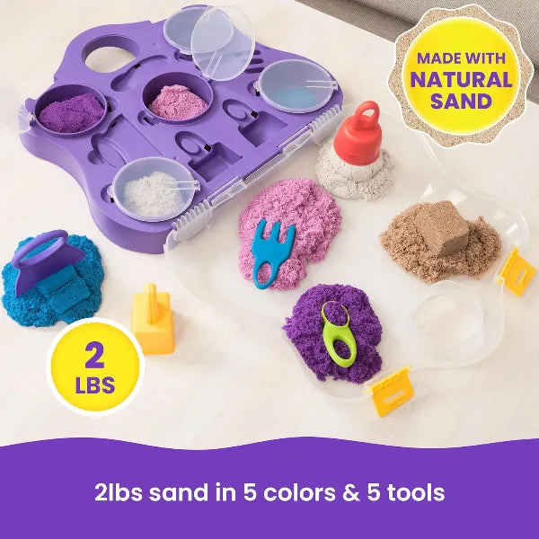 Kinetic Sand Variety Case with 5 Tools & 5 Colors – Play Sand 2lbs alternate