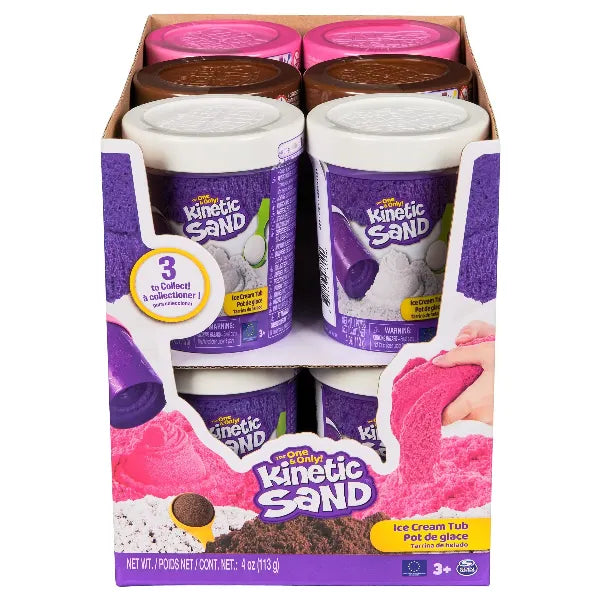 Kinetic Sand Ice Cream Tub – Assorted Sensory Play Set for Kids, 113g
