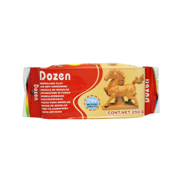 Dozen Natural Air-Dry Clay 250g – Terracotta Brown