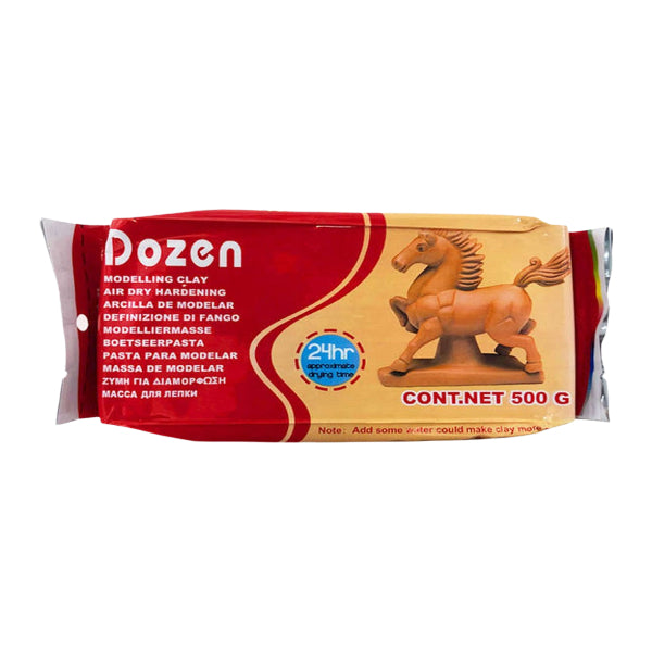 Dozen Natural Air-Dry Clay 500g – Terracotta Brown