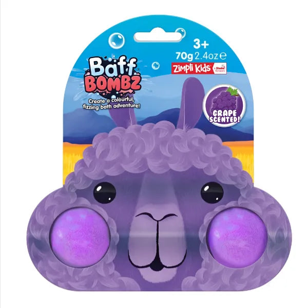 Zimpli Kids Baff Bombz Llama 35g Bath Bombs 2pcs