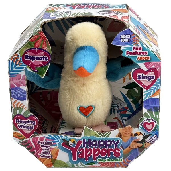 Happy Yappers White Kookaburra Interactive Plush Toy For Kids – Talks, Sings, Flaps Wings, And Repeats Words