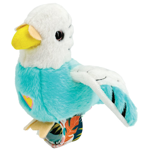 Happy Yappers Turquoise Parrot Interactive Plush Toy For Kids – Talking, Singing & Wing-Flapping Bird