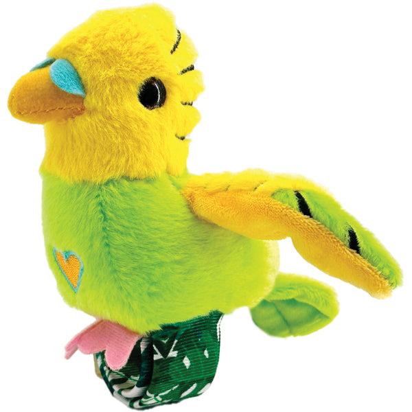 Happy Yappers Green Parakeet Interactive Plush Toy For Kids – Talking, Singing & Wing-Flapping Bird