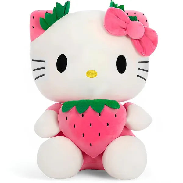 Hello Kitty Soft Plush Doll Toy– Pink Strawberry Edition-28 Cm