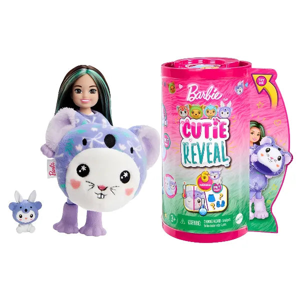 Barbie Chelsea Cutie Reveal – Bunny & Koala Costume Doll from the Cuties Series-(DLSC163)
