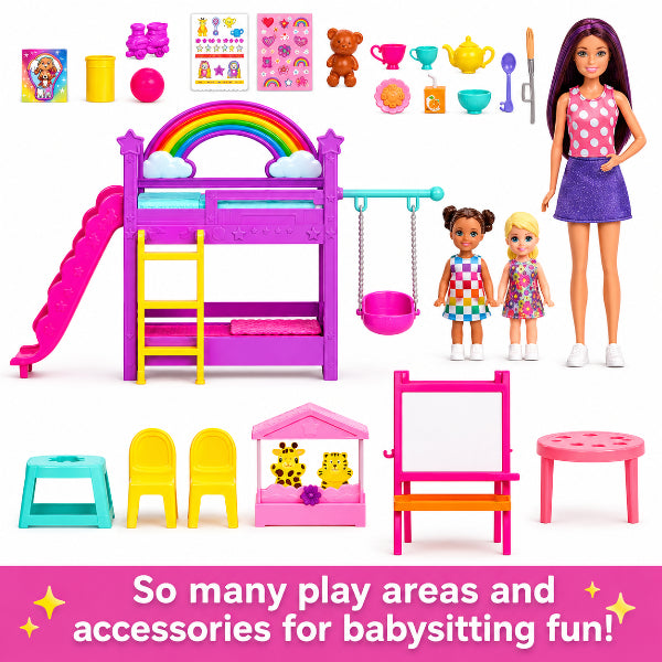 Barbie Skipper Babysitters Inc. Ultimate Daycare Playset With 3 Dolls, Furniture & 15+ Accessories For Kids alternate