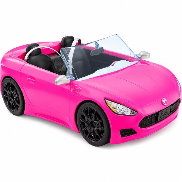 Barbie Pink Convertible Car With 2 Seats, Rolling Wheels & Realistic Details For Kids alternate