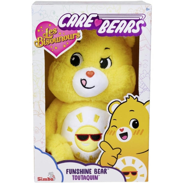 Care Bears Funshine Bear 35Cm Plush Toy – Soft Stuffed Sunshine Bear For Kids