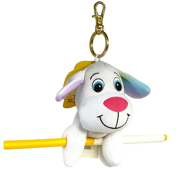 Crayola - Colour Me Plush Backpack Clip - Dog - White