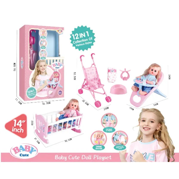 12 In 1 Baby Life Doll Play Set (DLWD192)