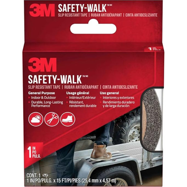 3M Safety-Walk Anti-Slip Tape 610B – 25.4Mm X 4.57M Black Slip Resistant Tape