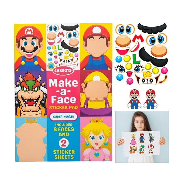 Carrots Super Mario Make-a-Face Sticker Pad